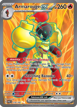 Armarouge ex - 218/182  - Ultra Rare - Holofoil