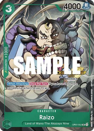 Raizo (Pack événementiel CS 2023) (OP01-052) - Peu Commun