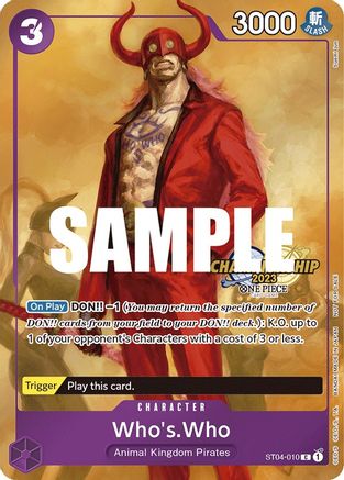 Who's.Who (Pack Célébration CS 2023) (ST04-010) - Courante