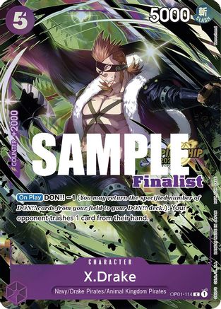 X.Drake (Pack des Meilleurs Joueurs du CS 2023) [Finaliste] (OP01-114) - Rare