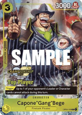 Capone "Gang" Bege (Pack des Meilleurs Joueurs 2023 du CS) (OP04-100) - Rare