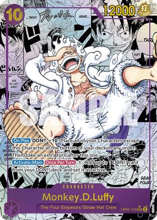Monkey.D.Luffy (119) (Illustration alternative) (Manga) (OP05-119) - Secrète Rare