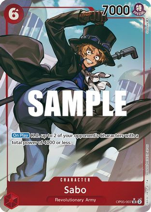 Sabo (007) (Illustration alternative) (OP05-007) - Super Rare