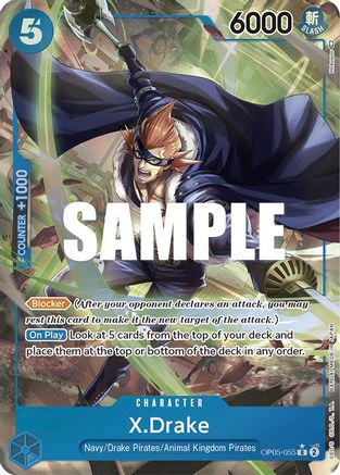 X.Drake (Illustration alternative) (OP05-055) - Rare