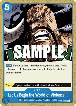 Let Us Begin the World of Violence!! (OP05-059) - Uncommon