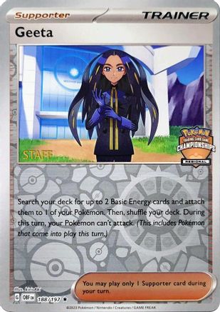 Geeta - 188/197 (Regional Championships) [Staff]  - Promo - Reverse Holofoil