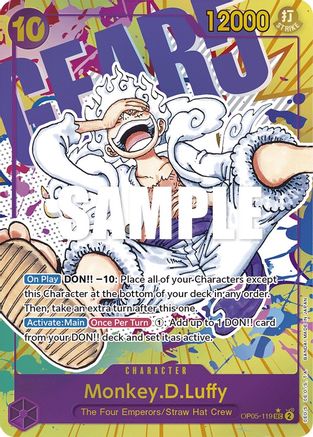 Monkey.D.Luffy (119) (Illustration alternative) (OP05-119) - Secrète Rare