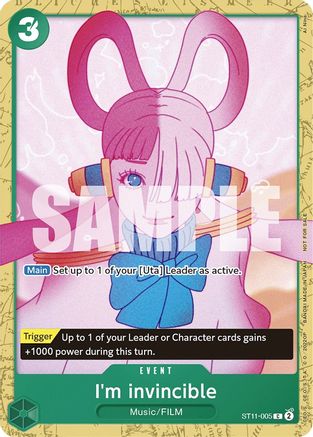 I'm invincible (Starter Deck 11: Uta Deck Battle) (ST11-005)  -  Common