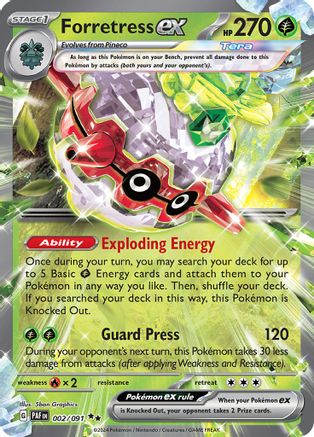 Forretress ex - 002/091  - Double Rare - Holofoil