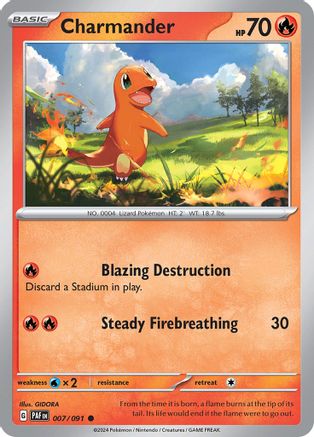 Charmander - 007/091  - Common - Reverse Holofoil