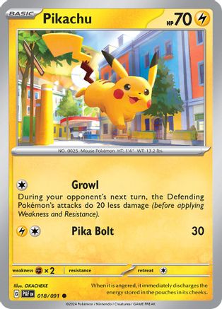 Pikachu - 018/091 - Commune - Holo Inversée