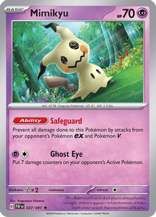 Mimikyu - 037/091  - Rare - Reverse Holofoil