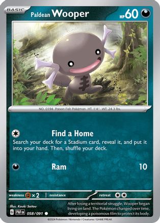 Wooper de Paldea - 058/091 - Commune - Holofoil inversée