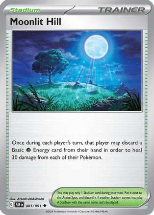 Colline au Clair de Lune - 081/091 - Peu Commun - Holofoil Inversé