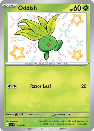 Oddish - 092/091 - Shiny Rare - Holofoil