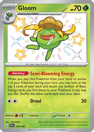 Gloom - 093/091 - Shiny Rare - Holofoil