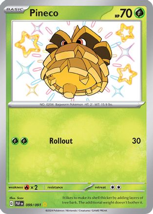 Pineco - 099/091  - Shiny Rare - Holofoil