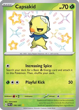 Capsakid - 106/091 - Shiny Rare - Holofoil