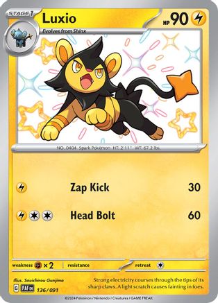 Luxio - 136/091 - Shiny Rare - Holofoil
