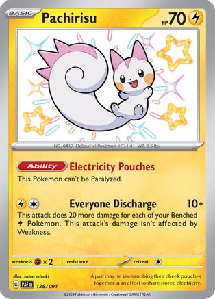 Pachirisu - 138/091 - Shiny Rare - Holofoil