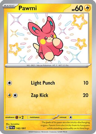 Pawmi - 142/091  - Shiny Rare - Holofoil