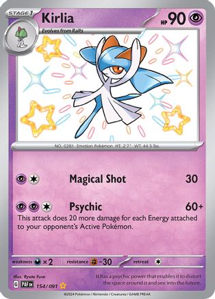 Kirlia - 154/091  - Shiny Rare - Holofoil