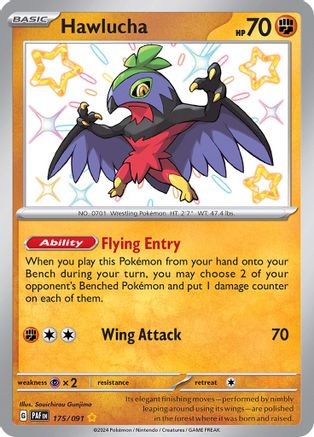 Hawlucha - 175/091 - Shiny Rare - Holofoil