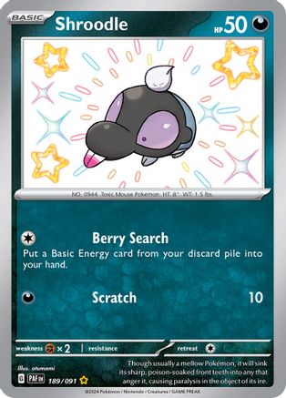 Shroodle - 189/091  - Shiny Rare - Holofoil