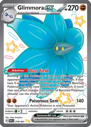 Glimmora ex - 218/091 - Shiny Ultra Rare - Holofoil