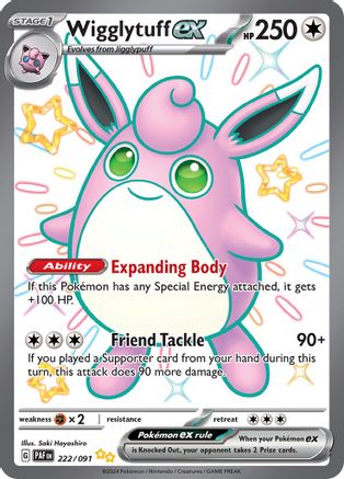Wigglytuff ex - 222/091 - Shiny Ultra Rare - Holofoil