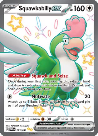 Squawkabilly ex - 223/091  - Shiny Ultra Rare - Holofoil