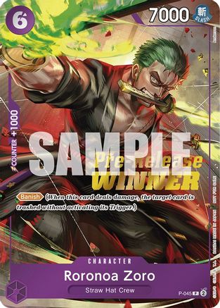 Roronoa Zoro (OP-06 Pre-Release Tournament) [Winner] (P-045)  -  Promo