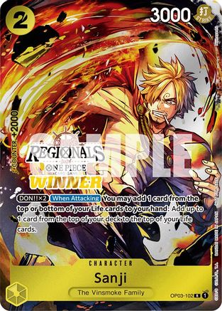 Sanji (Online Regional 2024) [Winner] (OP03-102)  -  Rare