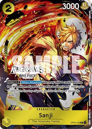 Sanji (Offline Regional 2024) [Participant] (OP03-102) - Rare
