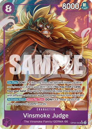 Vinsmoke Judge (Alternate Art) (OP06-062) - Super Rare