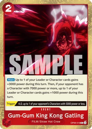 Gum-Gum King Kong Gatling (OP06-018) - Rare