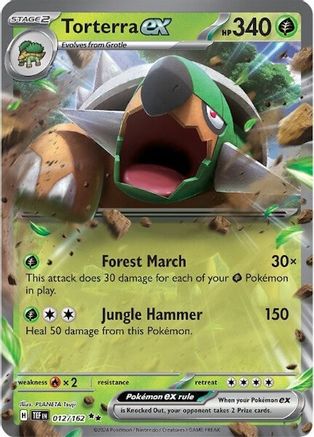 Torterra ex - 012/162  - Double Rare - Holofoil