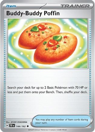 Buddy-Buddy Poffin - 144/162 - Uncommon - Reverse Holofoil