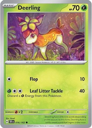 Deerling - 016/162  - Common - Reverse Holofoil