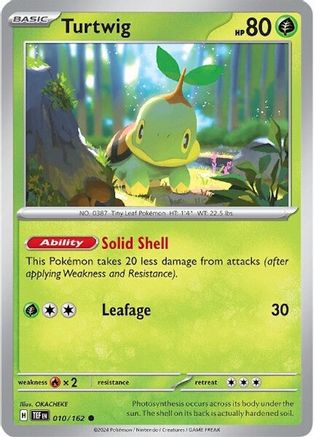 Turtwig - 010/162 - Common - Reverse Holofoil