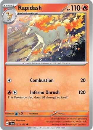 Rapidash - 027/162 - Uncommon - Normal