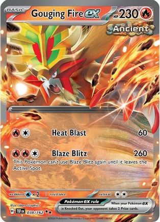 Gouging Fire ex - 038/162  - Double Rare - Holofoil
