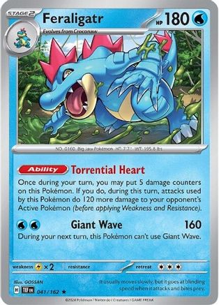 Feraligatr - 041/162 - Rare - Holofoil