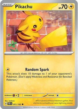 Pikachu - 051/162 - Common - Reverse Holofoil