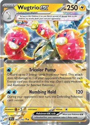 Wugtrio ex - 060/162  - Double Rare - Holofoil