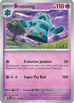 Bronzong - 069/162 - Uncommon - Reverse Holofoil