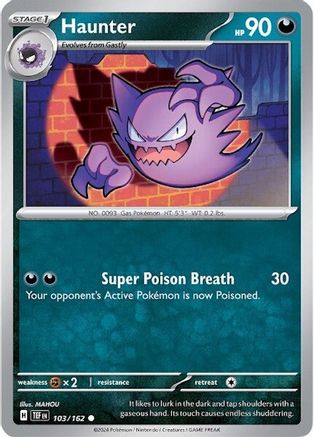 Haunter - 103/162 - Common - Reverse Holofoil