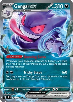 Gengar ex - 104/162  - Double Rare - Holofoil