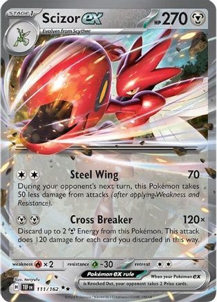 Scizor ex - 111/162  - Double Rare - Holofoil