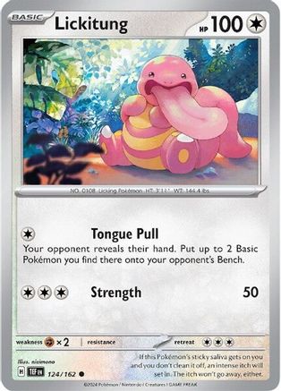 Lickitung - 124/162  - Common - Reverse Holofoil